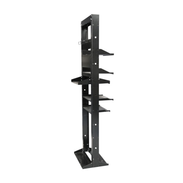 Add shelves and panels to the HE-45U headend rack