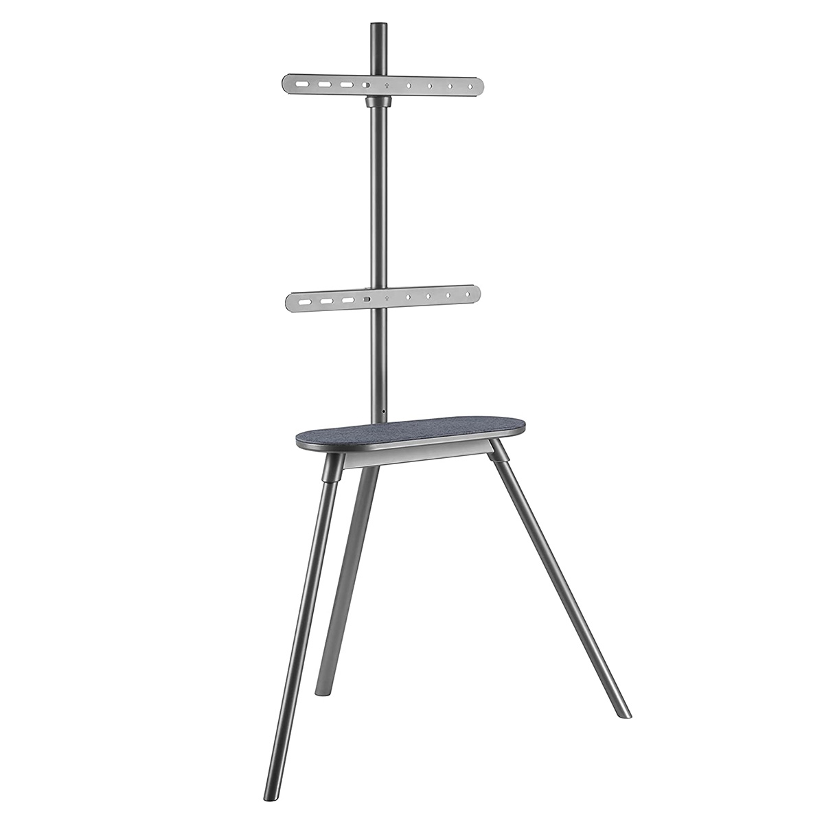 AVT-4365 Artistic Tripod / Easel Studio TV Display Stand with Shelf for 43″ to 65″ TV’s (Grey)