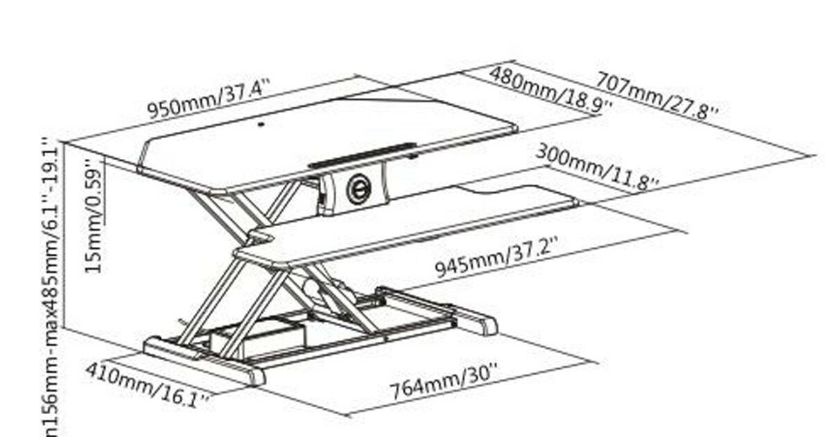 STS-DR38C-M Motorized / Electric Sit to Stand Corner Cubicle