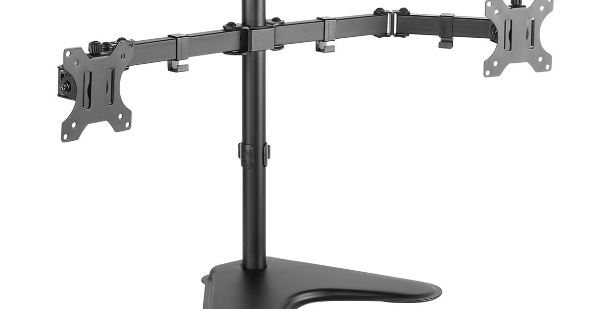 TM-EX20 Dual Arm Monitor Freestanding Desktop Tabletop Mount
